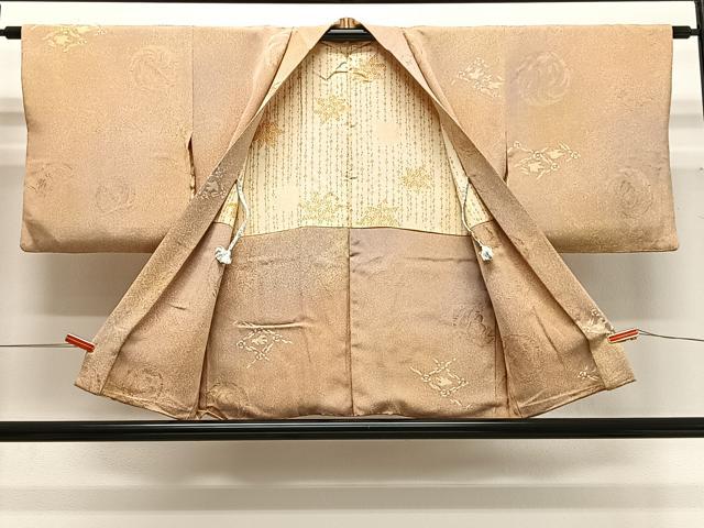 平和屋着物#羽織 花鳥文 たたき染め 正絹 逸品 CABG3748ua