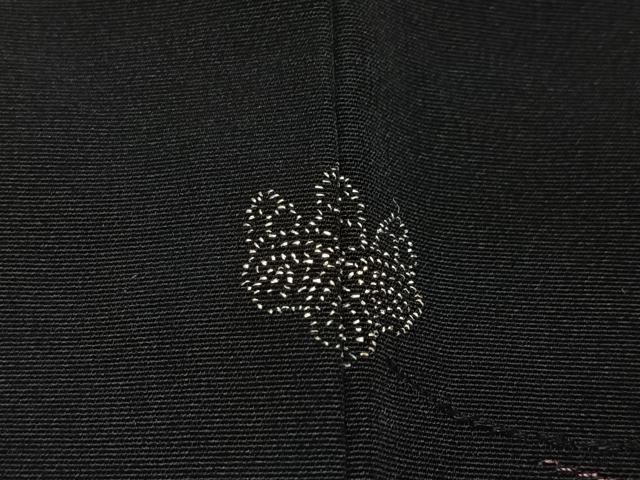 平和屋着物#羽織 寿光織 抽象文 黒地 正絹 逸品 CABG3749ua