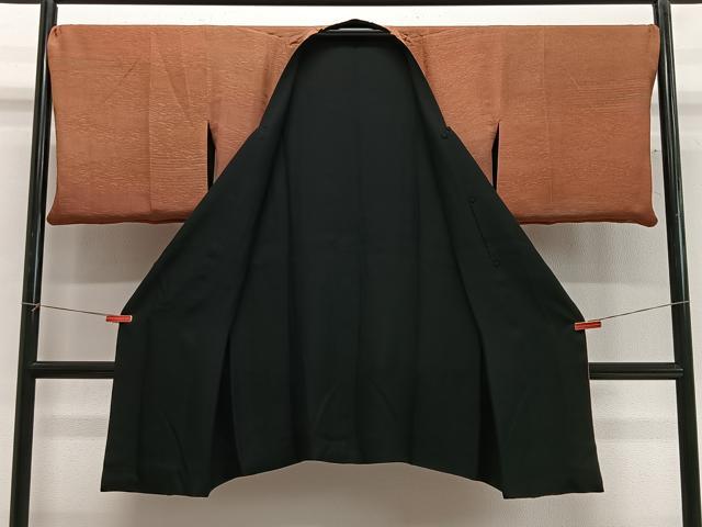 平和屋着物#道行コート リバーシブル 霞文 暈し染め ロング丈 正絹 逸品 CABG3751ua