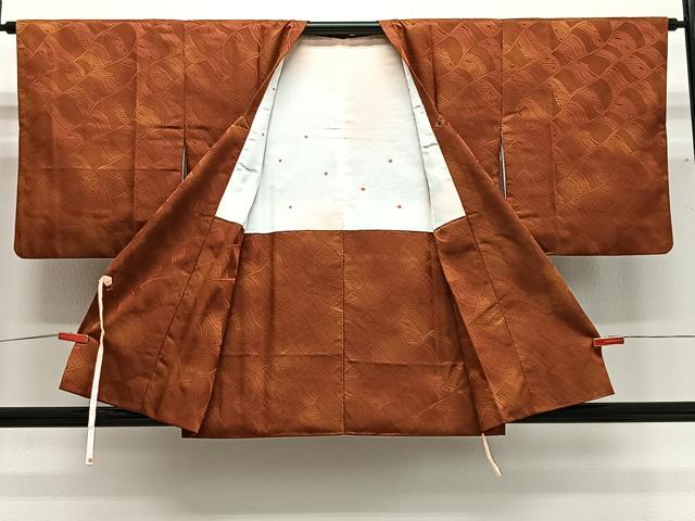 平和屋着物#道行コート 幾何学文 暈し染め 正絹 逸品 CABG3753ua