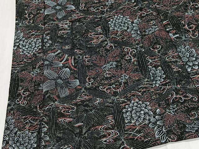 平和屋着物#羽織 亀甲花文 黒地 金彩 正絹 逸品 CABG3759ua