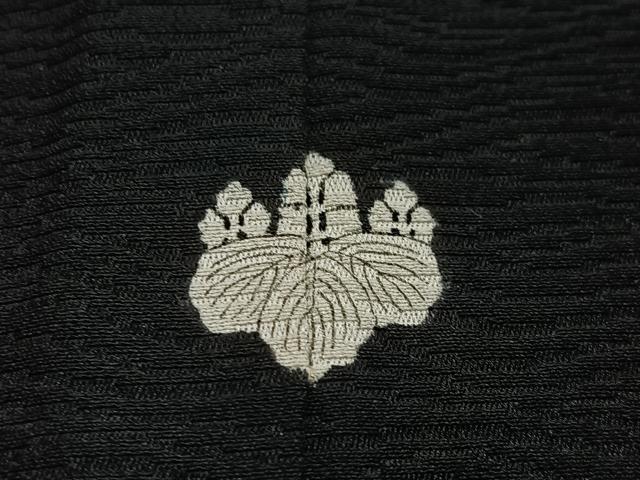 平和屋着物#羽織 寿光織 霞文 黒地 金銀糸 正絹 逸品 CABG3760ua