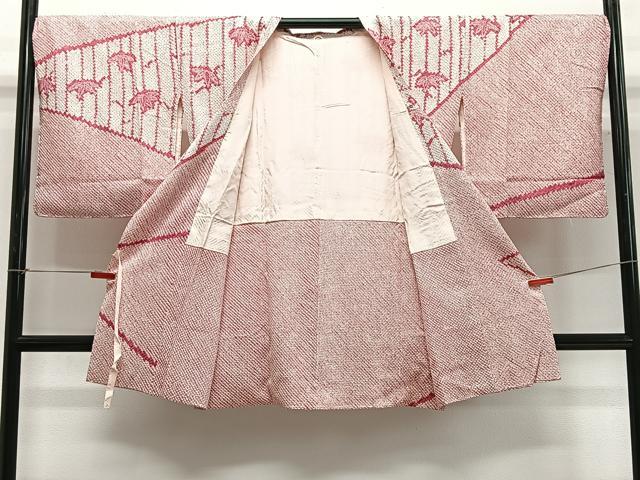 平和屋着物#道行コート 総絞り 笹竹文 正絹 逸品 未使用 CABG3765ua