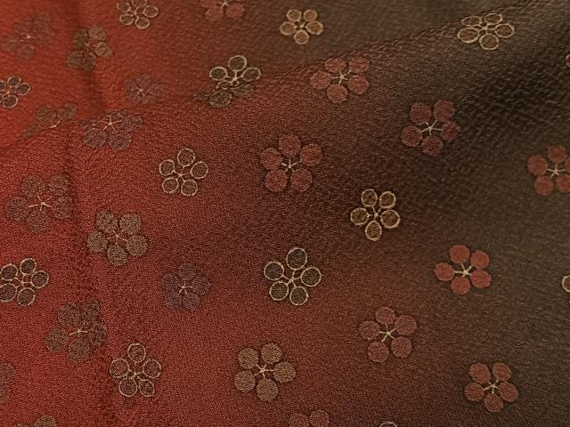 平和屋着物#道行コート 舞花文 暈し染め 金彩 ロング丈 正絹 逸品 未使用 CABG3767ua