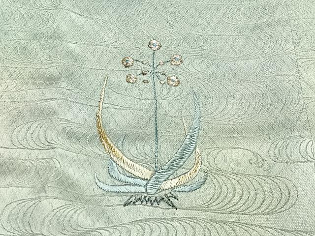 平和屋着物#道行コート 総刺繍 草花文 暈し染め 正絹 逸品 CABG3772ua