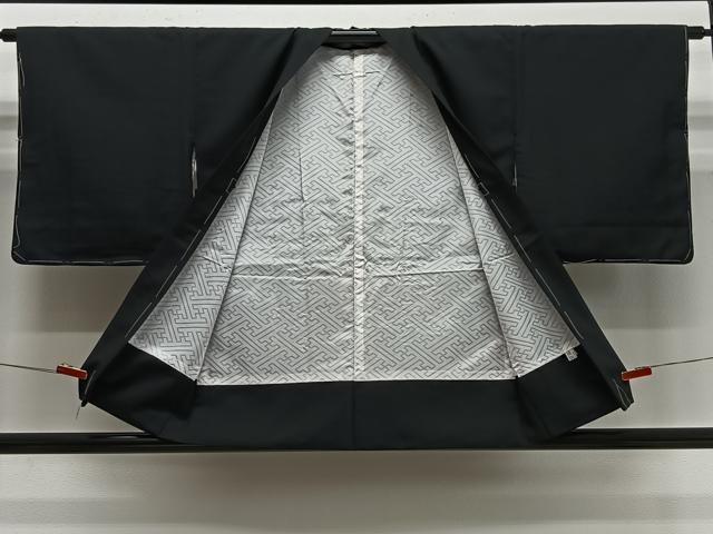 平和屋着物#羽織 総刺繍 流水御所車文 黒地 金糸 洗える着物 未使用 CABG3779ua