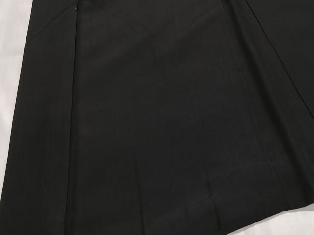 平和屋着物∞男性 長羽織 黒紋付 羽裏:利休白茶色 正絹 逸品 CABG3793ua