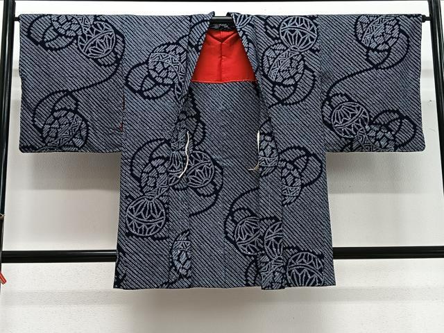 平和屋着物∞有松鳴海絞り 羽織 毬花文 綿 逸品 未使用 CABG3796ua