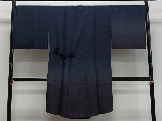 平和屋着物∞道中着 リバーシブル 花唐草地紋 暈し染め ロング丈 正絹 逸品 CABG3800ua