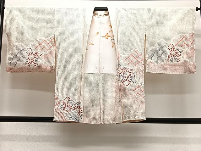 平和屋着物∞羽織 総絞り 草花文 正絹 逸品 CABG3803ua
