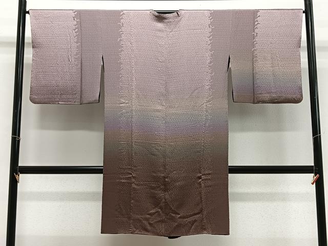 平和屋着物∞道行コート リバーシブル 霞文 暈し染め ロング丈 ますいわ屋扱い 正絹 逸品 CABG3804ua