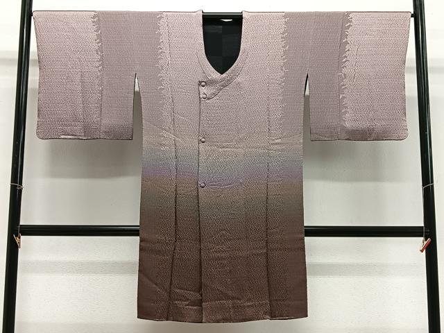 平和屋着物∞道行コート リバーシブル 霞文 暈し染め ロング丈 ますいわ屋扱い 正絹 逸品 CABG3804ua