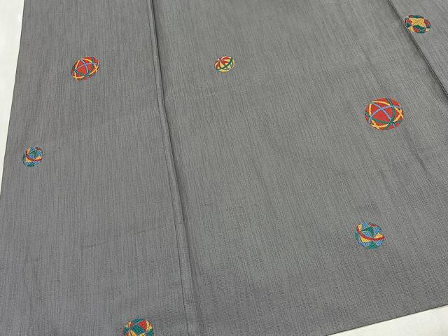 平和屋着物#道中着 紬地 毬 正絹 逸品 CABG3825ua