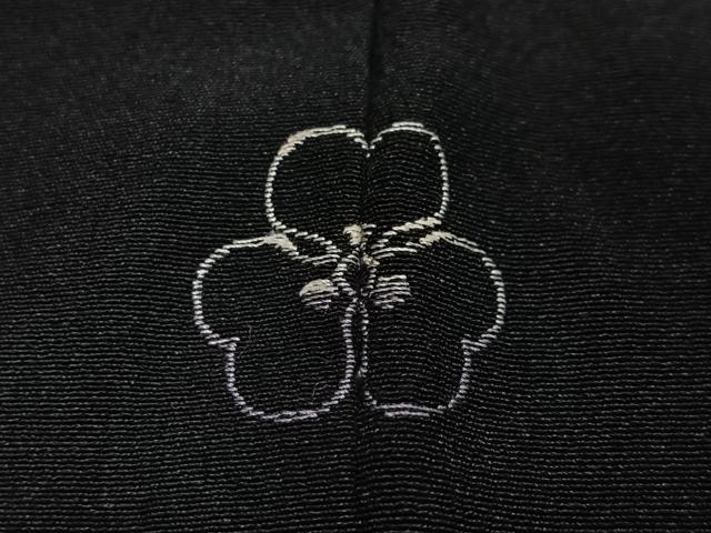 平和屋着物#羽織 寿光織 花丸文 黒地 正絹 逸品 未使用 CABG3845ua