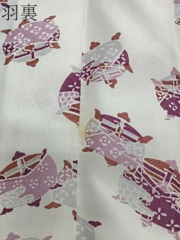 平和屋着物#道中着 結城紬 流水花文 正絹 逸品 CABG3851ua