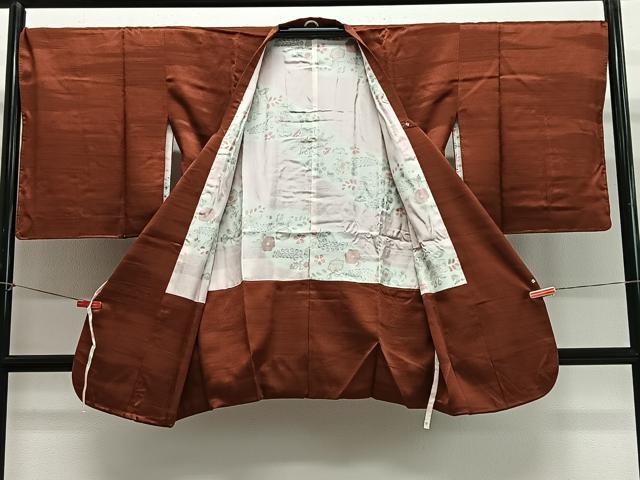 平和屋着物#道行コート 横段文 正絹 逸品 未使用 CABG3856ua