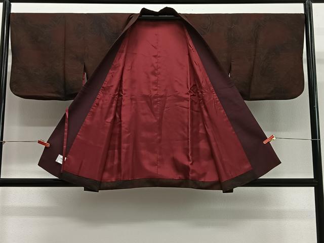 平和屋着物#道中着 墨流し文様 洗える着物 CABG3867ua