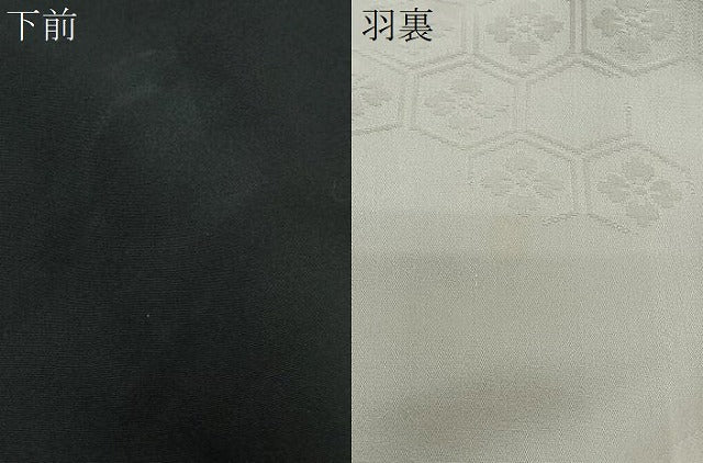 平和屋着物#羽織 孔雀花文 黒地 金銀彩 正絹 逸品 CABG3873ua