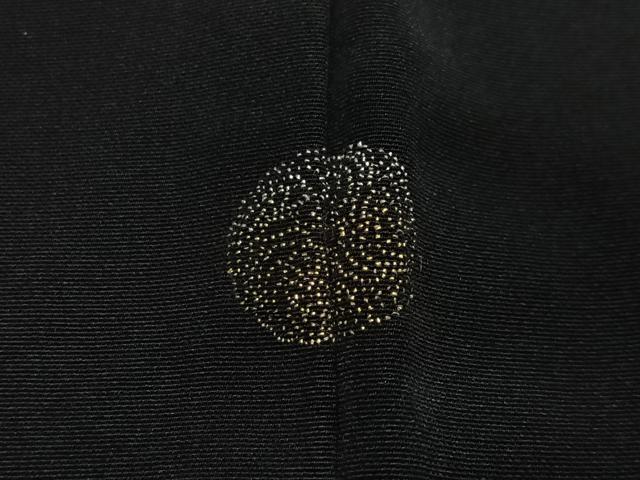 平和屋着物#羽織 孔雀花文 黒地 金銀彩 正絹 逸品 CABG3873ua