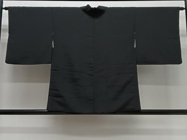 平和屋着物#羽織 幾何学文様 黒地 銀糸 正絹 逸品 CABG3879ua
