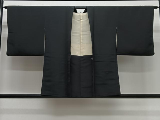 平和屋着物#羽織 幾何学文様 黒地 銀糸 正絹 逸品 CABG3879ua