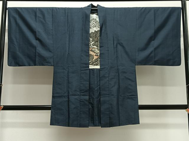 平和屋着物#男性 長羽織 本場大島紬 亀甲文 正絹 逸品 CABG3880ua