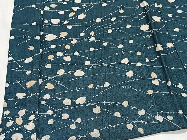 平和屋着物#羽織 紬地 枝葉文 正絹 逸品 CABG3882ua