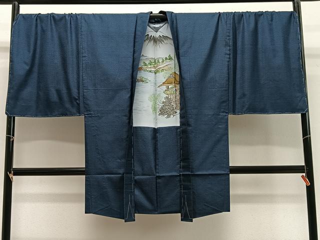 平和屋着物∞男性 長羽織 本場大島紬 100亀甲 総詰め キングサイズ 正絹 逸品 未使用 CABG3898ua