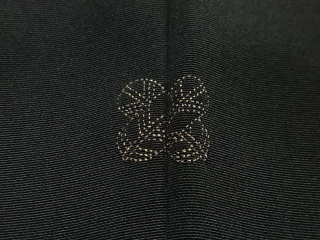 平和屋着物#羽織 総刺繍 枝花文 黒地 正絹 逸品 CABG3966ua