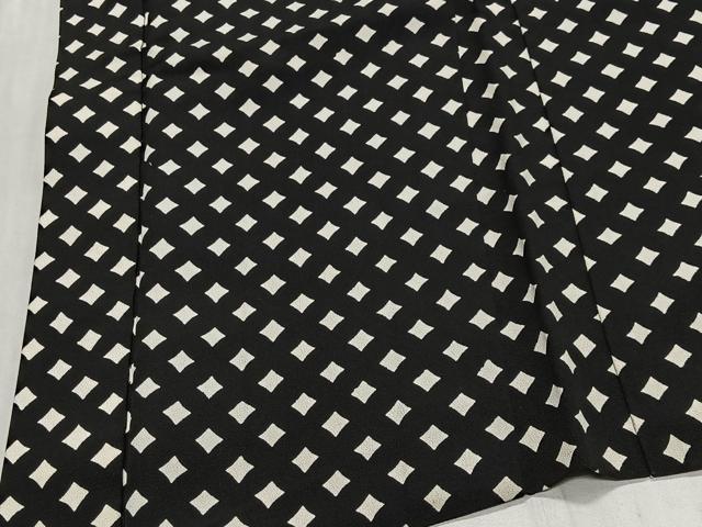 平和屋着物#羽織 菱文 黒地 正絹 逸品 CABG3972ua