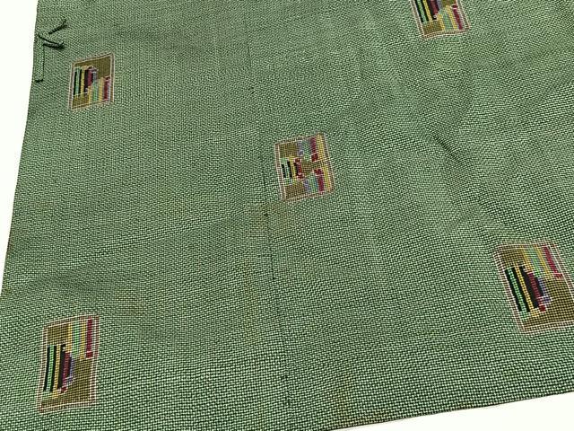 平和屋着物#道行コート 本場大島紬 7マルキ 幾何学文様 正絹 逸品 CABG3989ua