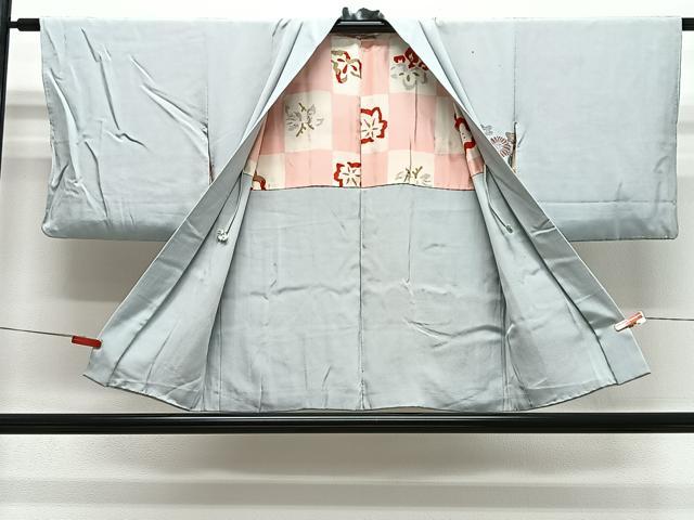 平和屋着物#羽織 舞扇花文 寿光織 金銀糸 正絹 逸品 CABG3999ua