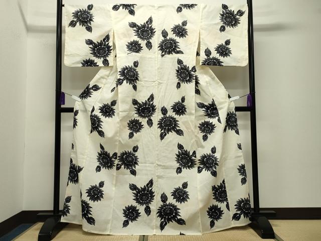 平和屋着物∴夏物 綿紅梅 浴衣 ひまわり 綿 逸品 CABG4020gh