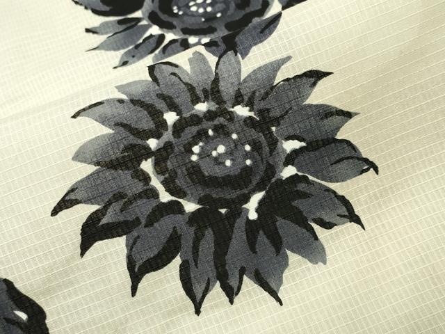 平和屋着物∴夏物 綿紅梅 浴衣 ひまわり 綿 逸品 CABG4020gh