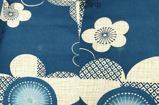 平和屋着物∴夏物 綿紅梅 浴衣 市松舞梅文 綿 逸品 CABG4025gh