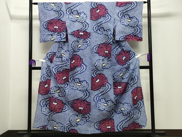 平和屋着物∴夏物 浴衣 有松鳴海絞り 流水乱菊文 綿 逸品 CABG4051gh