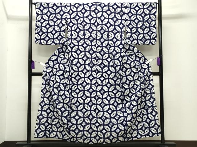 平和屋着物∴夏物 浴衣 有松鳴海絞り 吉祥文 綿 逸品 CABG4056gh