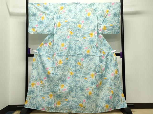 平和屋着物∴夏物 浴衣 チューリップ 綿 逸品 CABG4074gh