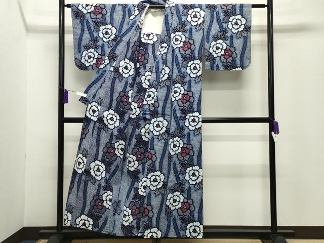 平和屋着物∴夏物 浴衣 草花文 綿 逸品 CABG4081gh
