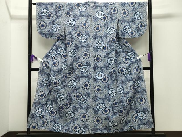 平和屋着物∴夏物 浴衣 花唐草文 綿 逸品 CABG4084gh