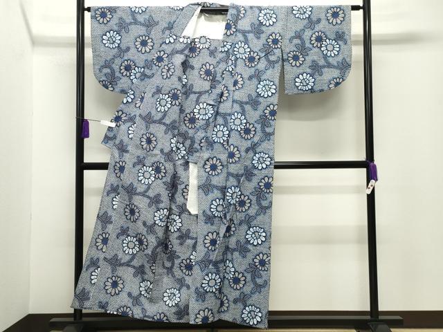 平和屋着物∴夏物 浴衣 花唐草文 綿 逸品 CABG4084gh