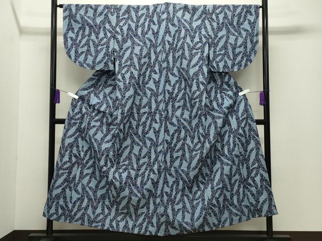 平和屋着物∴夏物 浴衣 草木文 綿 逸品 CABG4088gh