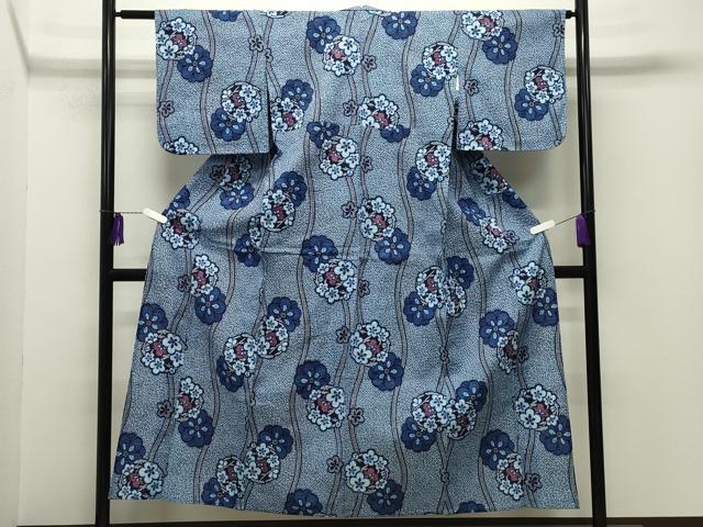 平和屋着物∴夏物 浴衣 梅花丸文 綿 逸品 CABG4090gh