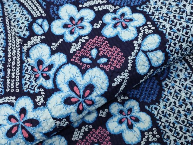 平和屋着物∴夏物 浴衣 梅花丸文 綿 逸品 CABG4090gh