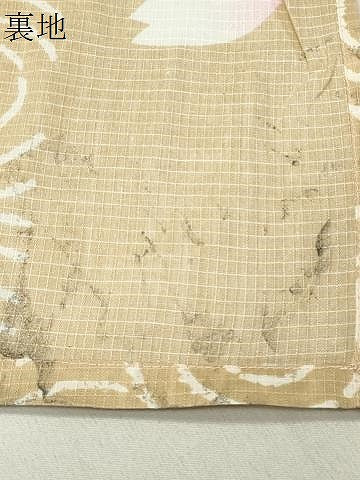 平和屋着物∴夏物 綿紅梅 浴衣 舞桜文 綿 逸品 CABG4101gh