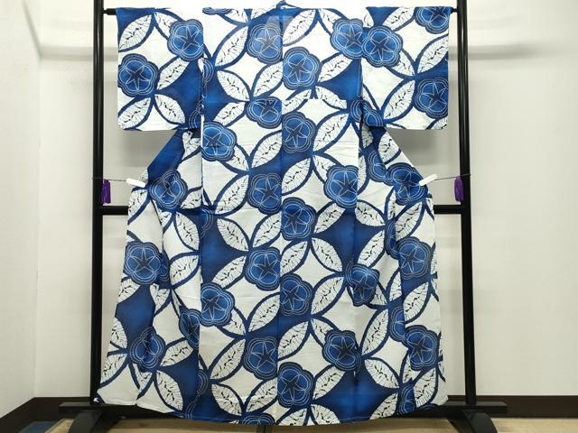 平和屋着物∴夏物 浴衣 舞花文 綿麻 逸品 CABG4116gh