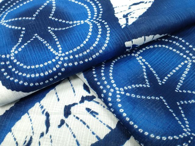 平和屋着物∴夏物 浴衣 舞花文 綿麻 逸品 CABG4116gh