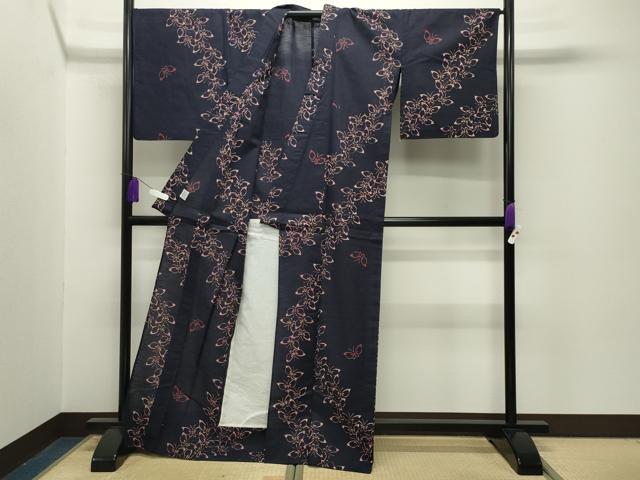 平和屋着物∴夏物 浴衣 舞蝶文 綿 逸品 CABG4132gh