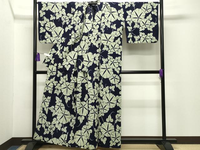 平和屋着物∴夏物 浴衣 朝顔 綿 逸品 CABG4138gh