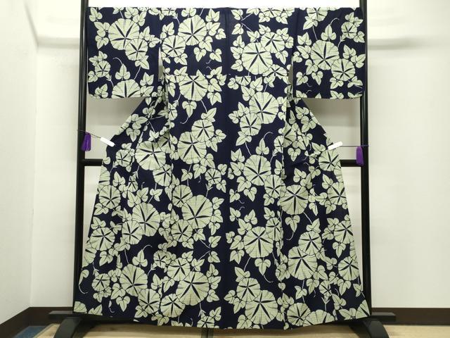 平和屋着物∴夏物 浴衣 朝顔 綿 逸品 CABG4138gh